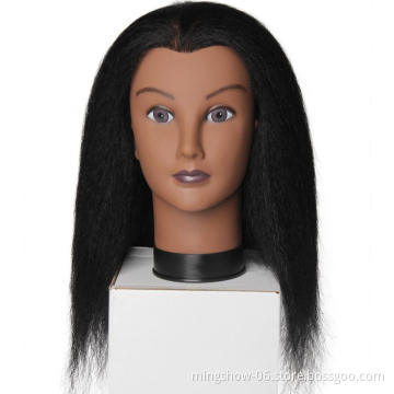 Cheap black real hair mannequin head for Cosmetology Manikin Maniquins Hairdresser